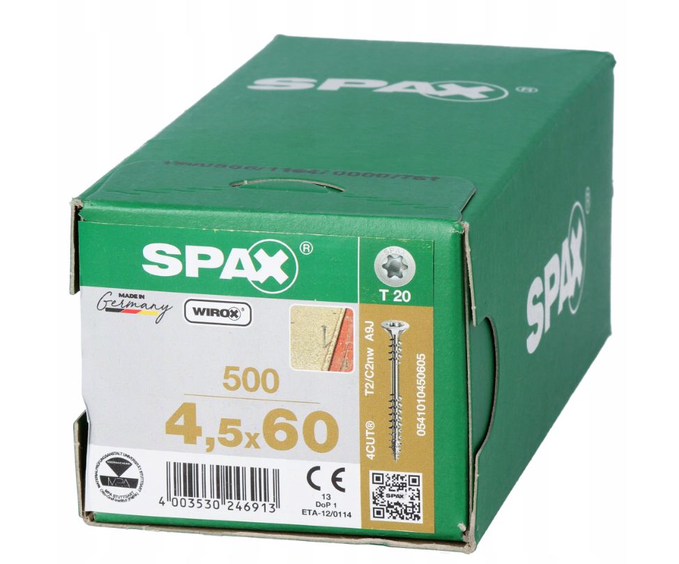 Wkręty do drewna SPAX 4,5x60 T20 500szt.